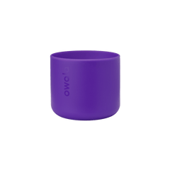 Bottle Boot 24oz in medium purple silicone; Owala logo embossed on side