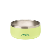 Pet Bowl 3-cup, lime green exterior with stainless steel interior