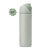 FreeSip 24oz Summer Paradise; soft sage green body with matching sage flip cap and carry loop