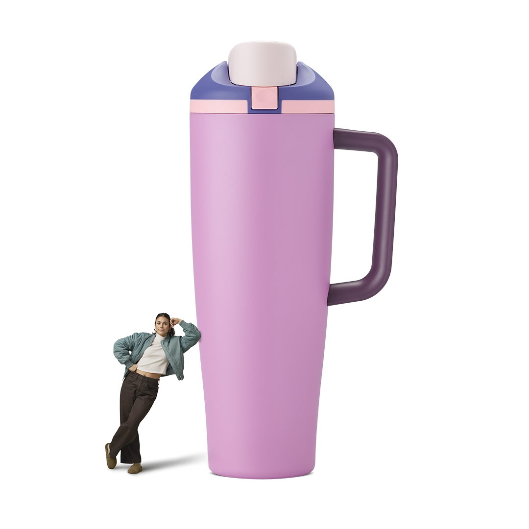 FreeSip Tumbler 40oz in Pretty in Purple