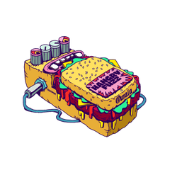 Hangry Sandwich sticker illustration