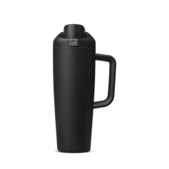 FreeSip Tumbler 30oz, matte black body with black lid and handle