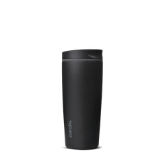 SmoothSip Slider 20oz in Very, Very Dark, matte black body with dark charcoal slider lid