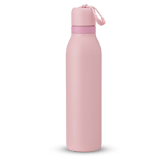 FreeSip Twist 18oz, soft pink bottle with twist cap and carry loop