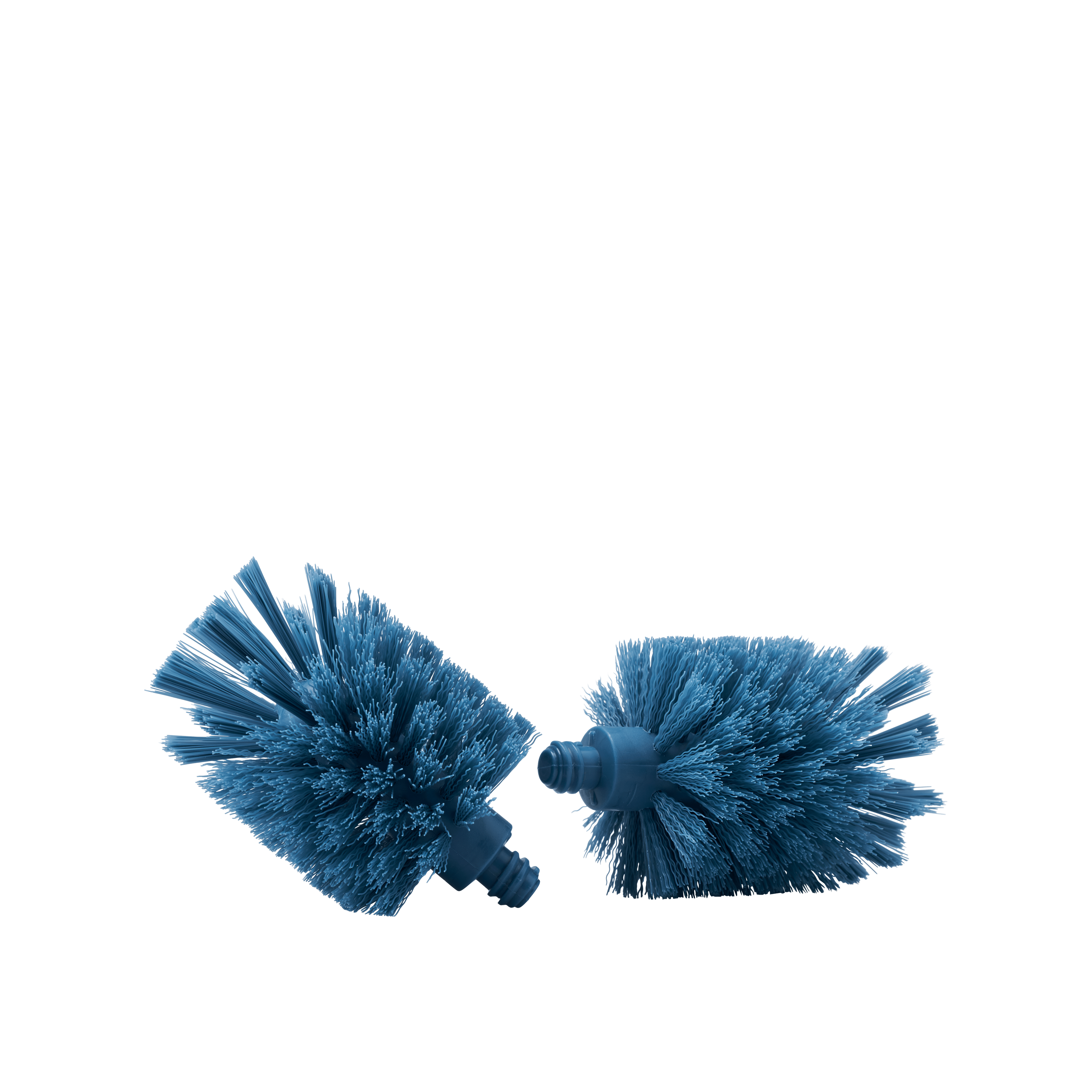 2-in-1 Bottle Brush replacement brush heads, medium blue; pair of two scrub heads